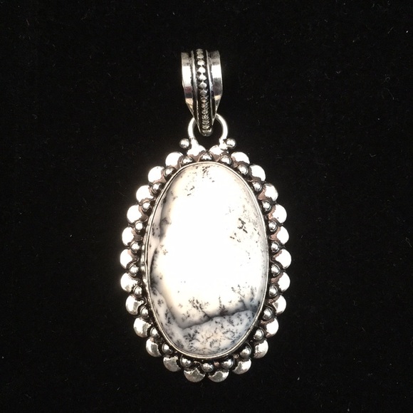 Stunning Dendritic Opal Sterling Silver Pendant! - Picture 1 of 3
